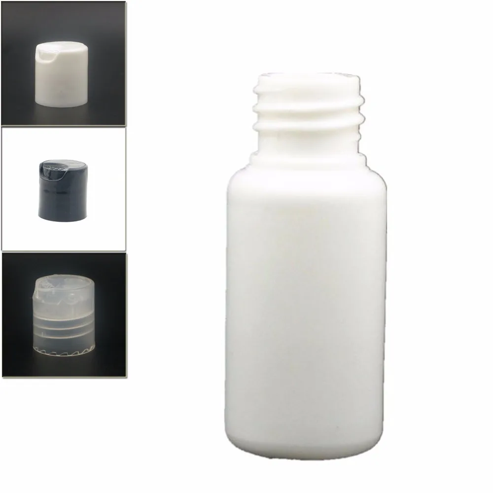 15ml empty Plastic Bottles, white PE bottle with black/transparent/white disc-top cap X 10
15ml empty Plastic Bottles, white PE bottle with black/transparent/white disc-top cap X 10