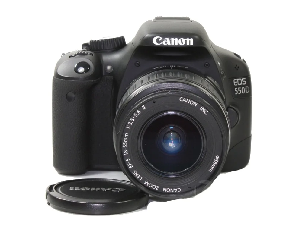 Используется цифровая зеркальная камера Canon 550D 18 МП (черная) с объективом 55 IS