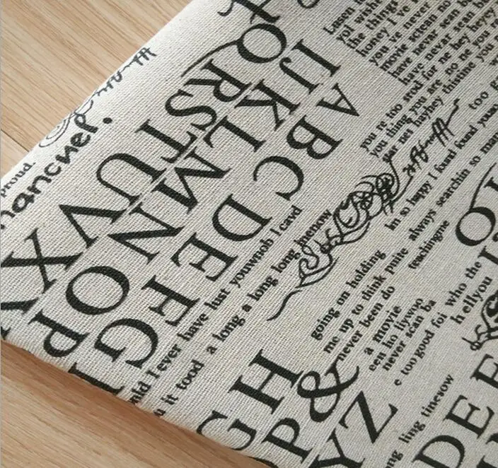 150cm X 50 cm wholesale cotton linen English newspaper printed fabric for luggage and decorative cloth
150cm X 50 cm wholesale cotton linen English newspaper printed fabric for luggage and decorative cloth