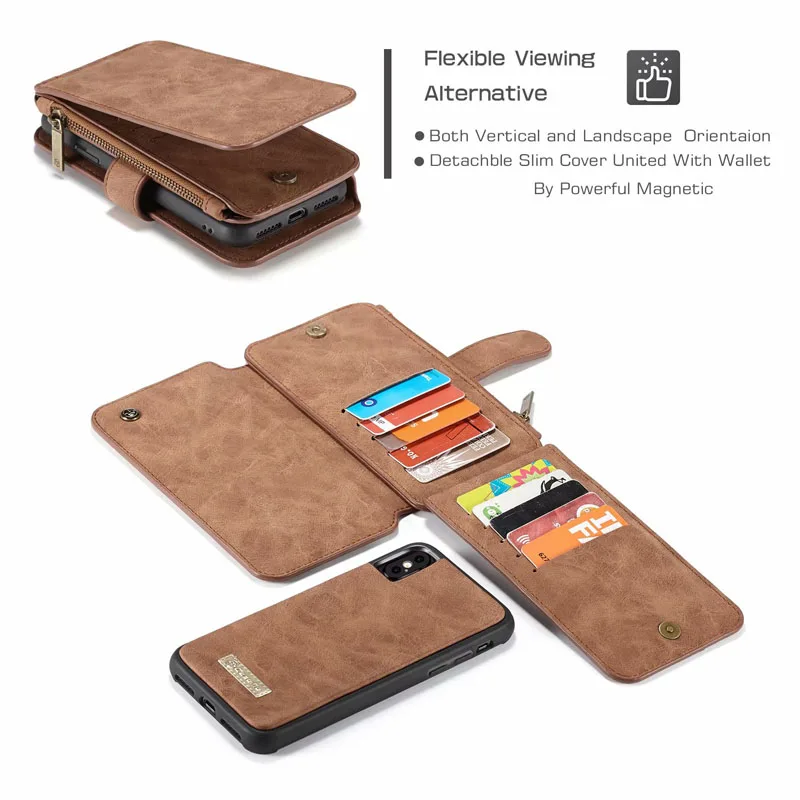 Genuine Leather Zipper Phone Cases For iPhone XS XR XS MAX X 8 7 Multi-functional 14 Cards Holder Wallet Case Vintage Back Cover
Genuine Leather Zipper Phone Cases For iPhone XS XR XS MAX X 8 7 Multi-functional 14 Cards Holder Wallet Case Vintage Back Cover