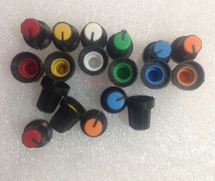 12pcs Plastic Volume Control Knob / Potentiometer Knob Cap for Encoder Potentiometer 6mm Round Shaft red yellow blue white
12pcs Plastic Volume Control Knob / Potentiometer Knob Cap for Encoder Potentiometer 6mm Round Shaft red yellow blue white