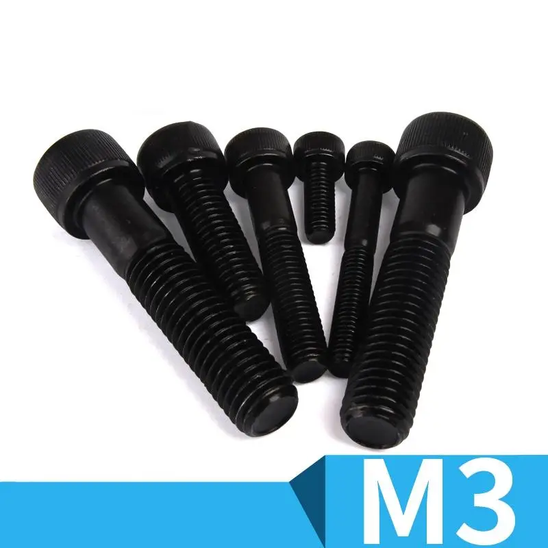 Black Grade 12.9 Carbon Steel M3 Full Thread Length 4/5/6/8/10/12/14/16/18/20/22/25mm Hex Socket Head Cap Screws Bolts
Black Grade 12.9 Carbon Steel M3 Full Thread Length 4/5/6/8/10/12/14/16/18/20/22/25mm Hex Socket Head Cap Screws Bolts