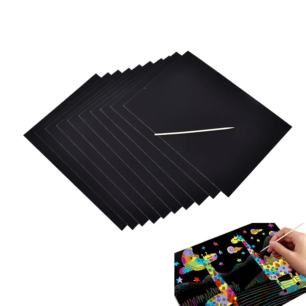 1Set New 19cm*26cm Drawing Toy 10 Sheet Colorful Scratch Sheets With Wooden Pen Art Magic Drawing Painting Paper Kids Toy Gift
1Set New 19cm*26cm Drawing Toy 10 Sheet Colorful Scratch Sheets With Wooden Pen Art Magic Drawing Painting Paper Kids Toy Gift