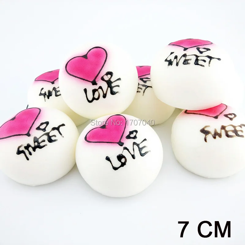 25PCS/Lot 7CM DIY Love/Sweet Heart Squishy Kid Toy Soft Bread Scented Buns Collectibles Wholesale
25PCS/Lot 7CM DIY Love/Sweet Heart Squishy Kid Toy Soft Bread Scented Buns Collectibles Wholesale