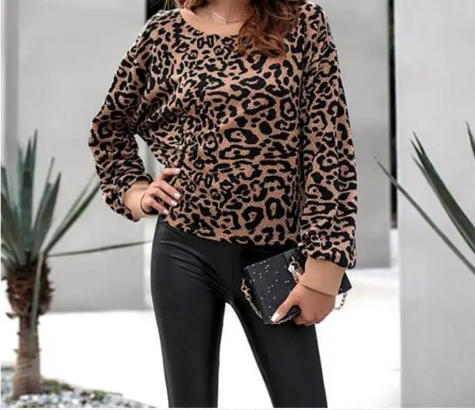 Autumn Women Leopard Print Sweater Knitted Patchwork Camel Tops Femme Winter Streetwear Casual Pullovers
Autumn Women Leopard Print Sweater Knitted Patchwork Camel Tops Femme Winter Streetwear Casual Pullovers