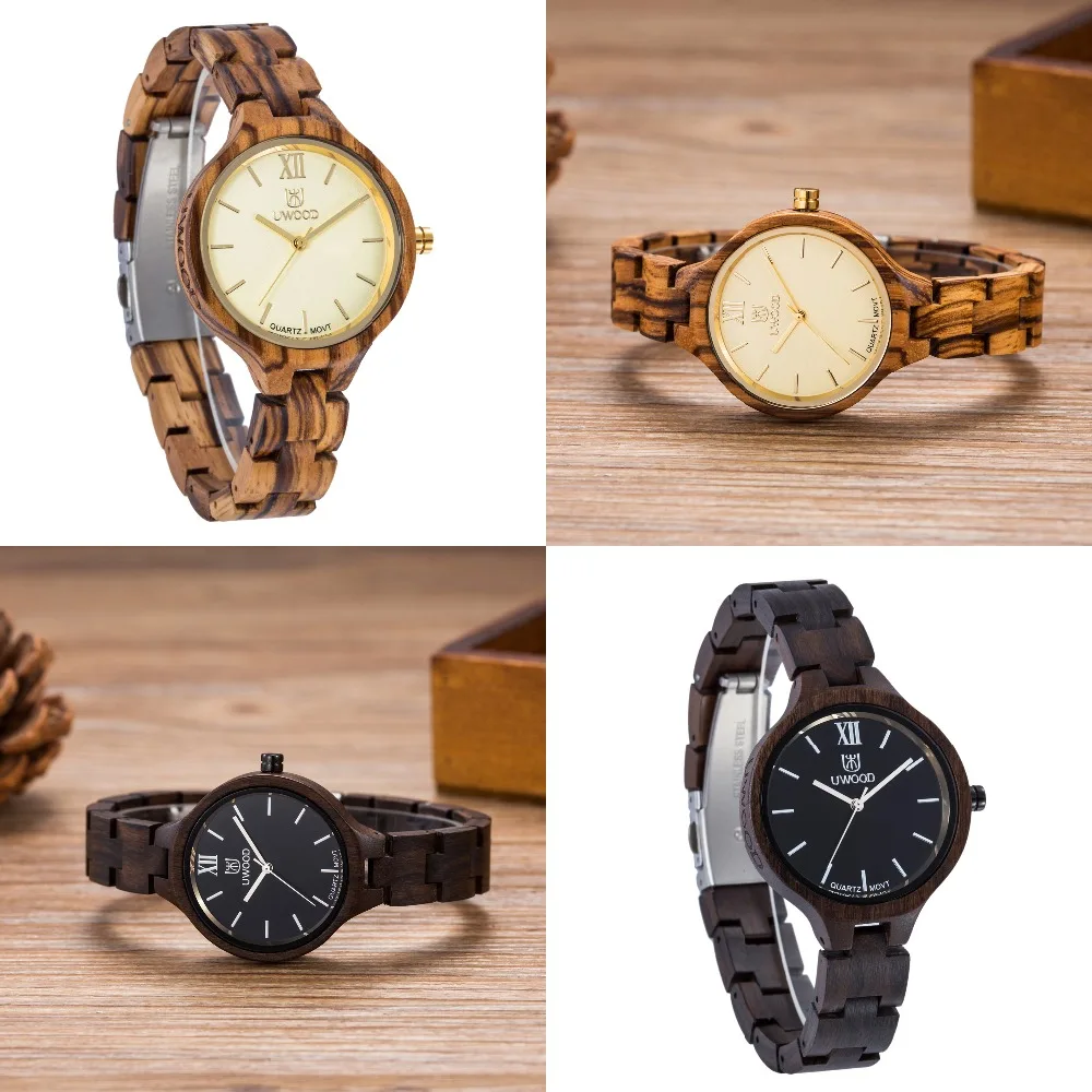 Hot UWOOD Luxury Fashion Women Full Natural Wood Quartz Wristwatches Wooden Women Clock MUYES Relogio Masculino Ladies Watches
Hot UWOOD Luxury Fashion Women Full Natural Wood Quartz Wristwatches Wooden Women Clock MUYES Relogio Masculino Ladies Watches