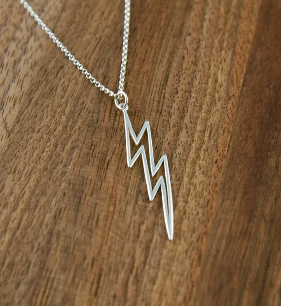 Large Lightning Bolt Necklace Silver Lightning Pendant Charms Cute Dainty Women Necklaces & Pendants Christmas Gift Lead Free
Large Lightning Bolt Necklace Silver Lightning Pendant Charms Cute Dainty Women Necklaces & Pendants Christmas Gift Lead Free