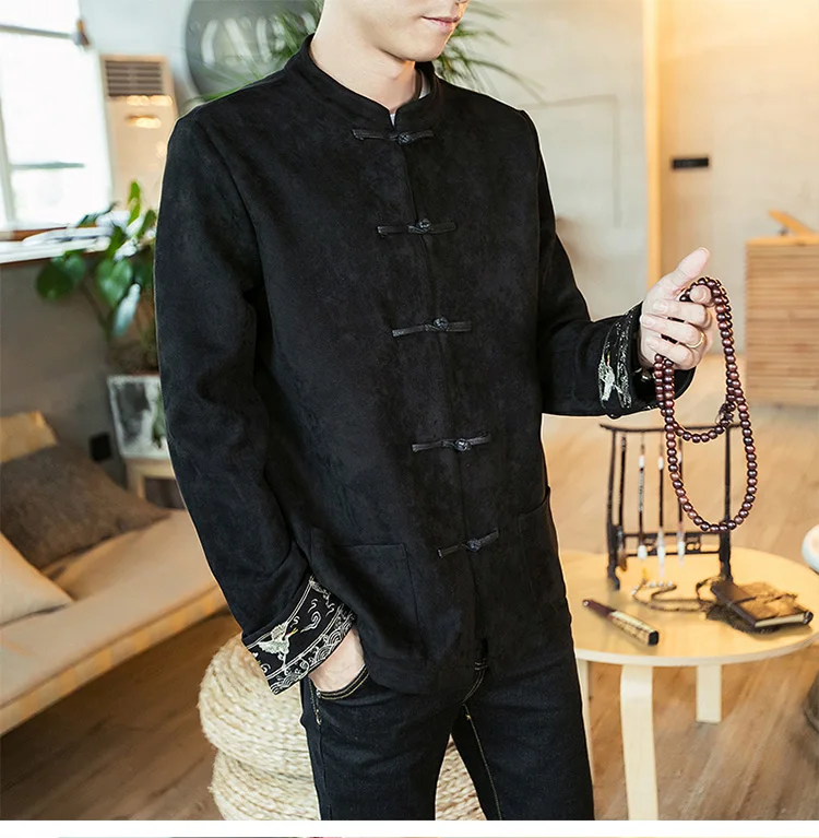 Chinese Zhongshan tang tunic spring autumn suit Film costume Rush velvet button faux suede collar suits loose embroidery costume
Chinese Zhongshan tang tunic spring autumn suit Film costume Rush velvet button faux suede collar suits loose embroidery costume