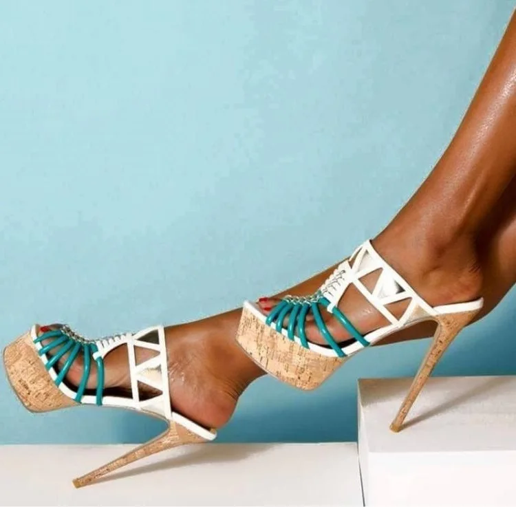 New Designer White Leather High Heel Summer Shoes Peep Toe Cut-out Green Strap High Platform Dress Shoes Customized Plus Size
New Designer White Leather High Heel Summer Shoes Peep Toe Cut-out Green Strap High Platform Dress Shoes Customized Plus Size