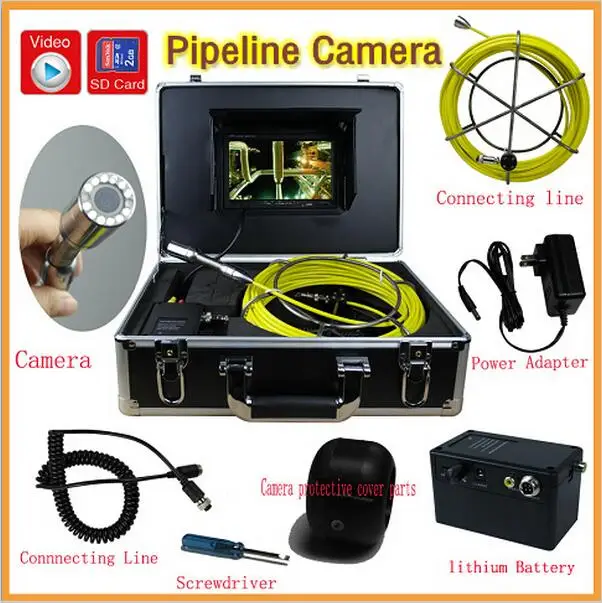 portable 30m Cable 7'' TFT LCD Sewer Pipeline Endoscope Inspection Snake Camera Stainless Steel Lens Waterproof
portable 30m Cable 7'' TFT LCD Sewer Pipeline Endoscope Inspection Snake Camera Stainless Steel Lens Waterproof