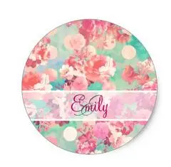 1.5inch Monogram Pink Retro Floral Pattern Teal Polka Dots Classic Round Sticker
1.5inch Monogram Pink Retro Floral Pattern Teal Polka Dots Classic Round Sticker