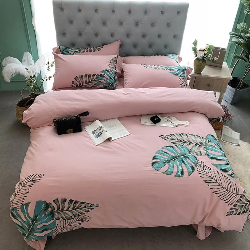 Perfect Pink Embroidered Soft Thicken Sanding Cotton Bedding set Queen King Flower Duvet cover Bed sheet set Pillowcases 4pcs
Perfect Pink Embroidered Soft Thicken Sanding Cotton Bedding set Queen King Flower Duvet cover Bed sheet set Pillowcases 4pcs