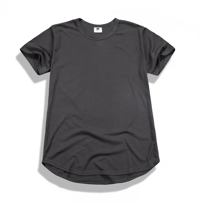 Новая футболка с изогнутым подолом в стиле хип хоп Мужская удлиненная Kpop простые