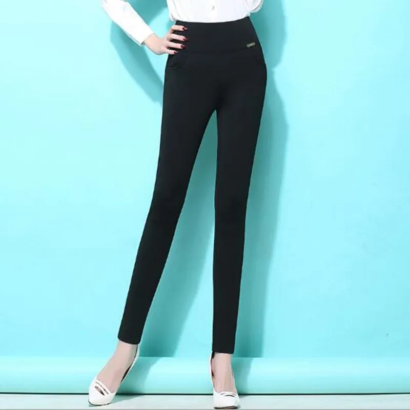 WKOUD Women Casual Pencil Pants High Waist Stretch Solid Full Length Trousers Fall Blue Thin Leggings Female Slim Oversize P8434
WKOUD Women Casual Pencil Pants High Waist Stretch Solid Full Length Trousers Fall Blue Thin Leggings Female Slim Oversize P8434