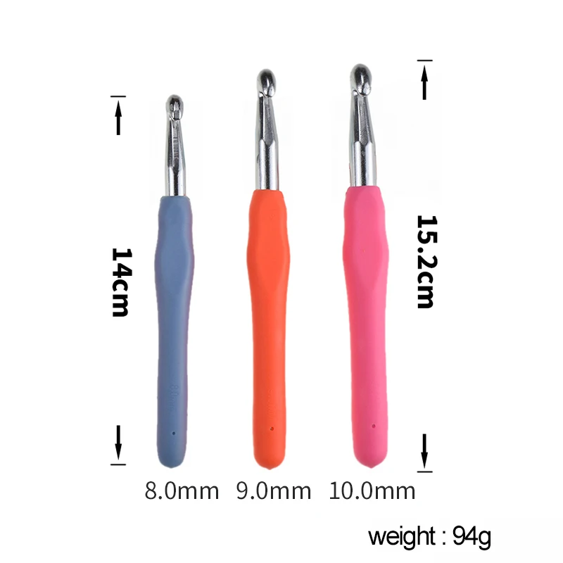 Вязальные крючки KOKNIT большого размера с мягкой ручкой 8 0 10 мм|Швейные иглы| |