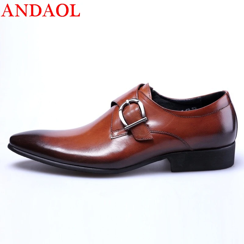 ANDAOL Men's Leather Casual Shoes Top Quality Bright Leather Pointed Toe Business Shoes Luxury Lace-Up Wedding Dress Party Shoes
ANDAOL Men's Leather Casual Shoes Top Quality Bright Leather Pointed Toe Business Shoes Luxury Lace-Up Wedding Dress Party Shoes