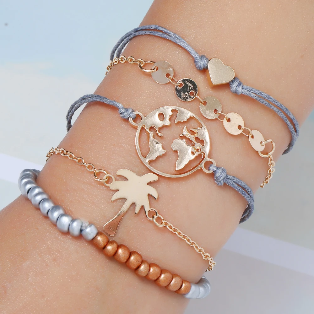 Fashion Simple All-match Multilayer Ornament Bangle Exquisite Heart Shaped Tree Personality Creative Assorted Bracelet Set Glam
Fashion Simple All-match Multilayer Ornament Bangle Exquisite Heart Shaped Tree Personality Creative Assorted Bracelet Set Glam