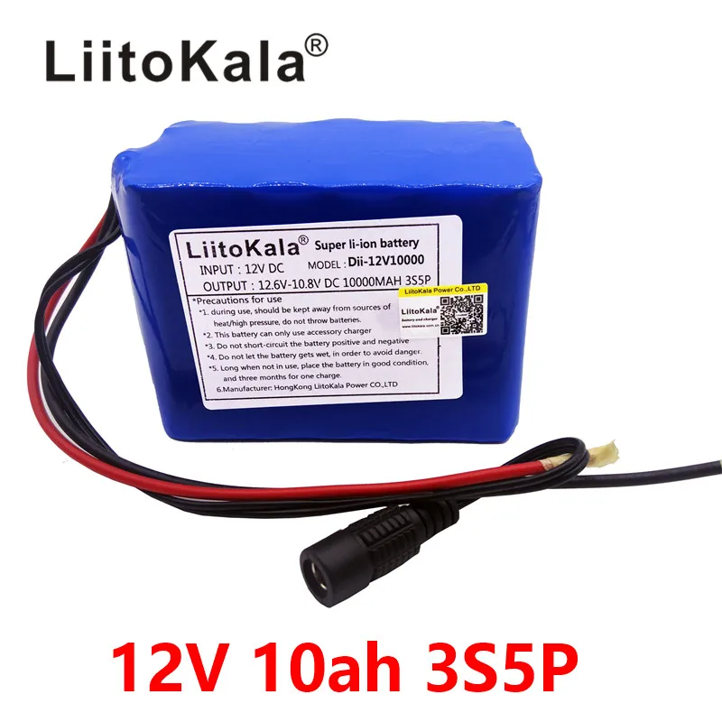LiitoKala 100% New Protection Large capacity 12V 10Ah 18650 lithium Rechargeable battery pack 12v 10000 mAh capacity
LiitoKala 100% New Protection Large capacity 12V 10Ah 18650 lithium Rechargeable battery pack 12v 10000 mAh capacity