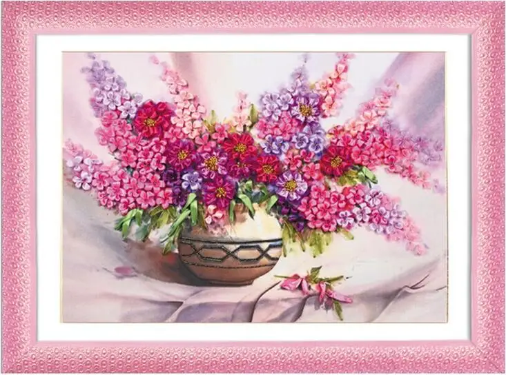 Needlework,DIY Ribbon Cross stitch Sets for Embroidery kit, Table vase flowers bands embroidery wall wedding gift decoration
Needlework,DIY Ribbon Cross stitch Sets for Embroidery kit, Table vase flowers bands embroidery wall wedding gift decoration