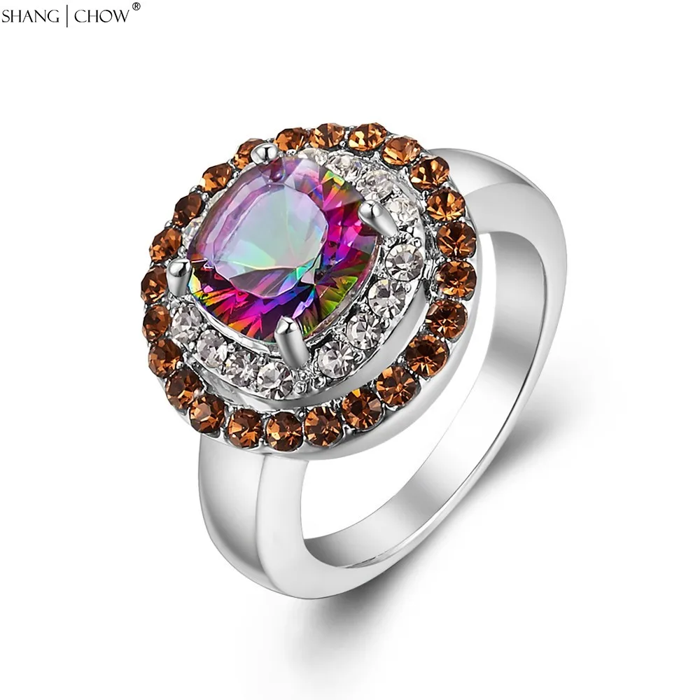 Trendy Charm Jewelry Morganite Around Mystic Crystal Stone 925 Sterling Silver Ring for women evening party R1292
Trendy Charm Jewelry Morganite Around Mystic Crystal Stone 925 Sterling Silver Ring for women evening party R1292