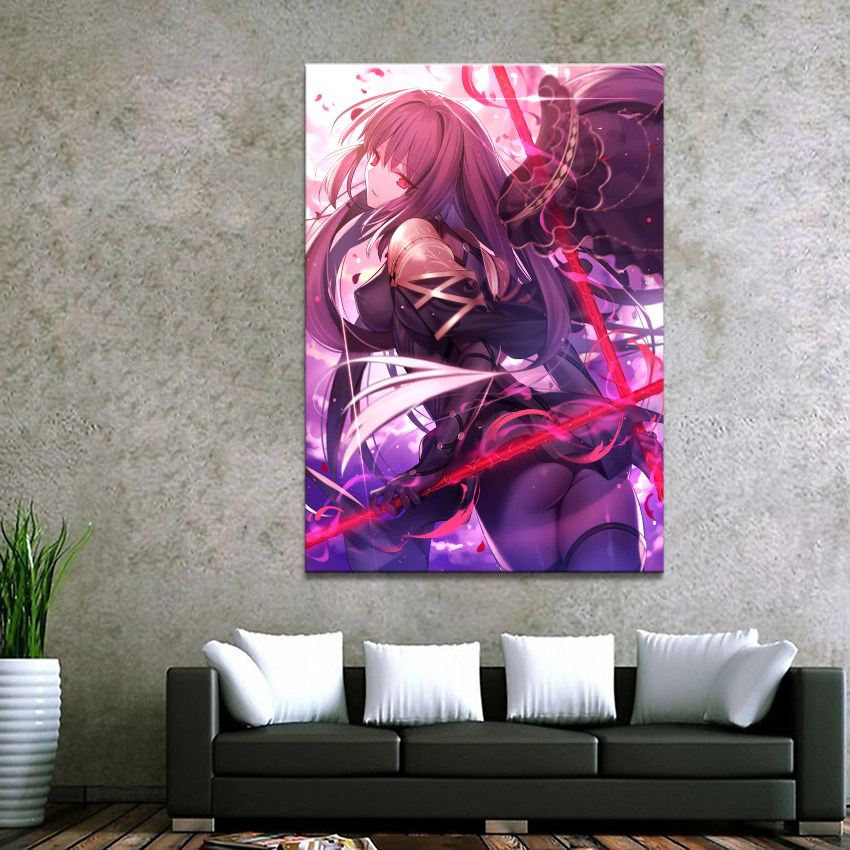 Домашний декор холст 1 штука сексуальное аниме Fate Grand Order Scathach художественные