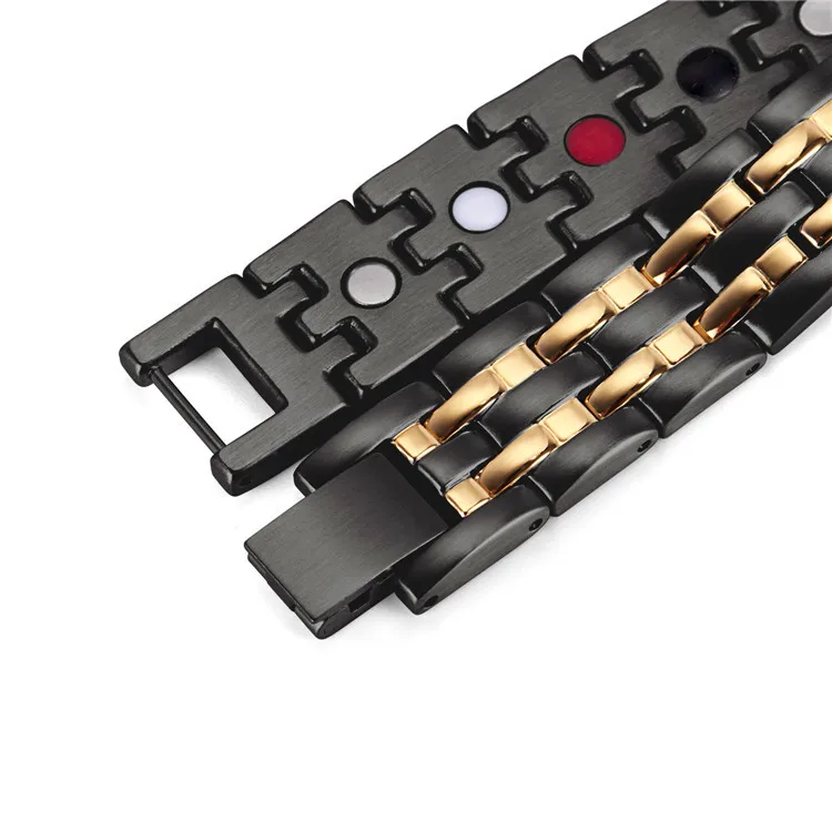Stainless Steel Electroplated Black Gold Men's Four-in-one Bracelet