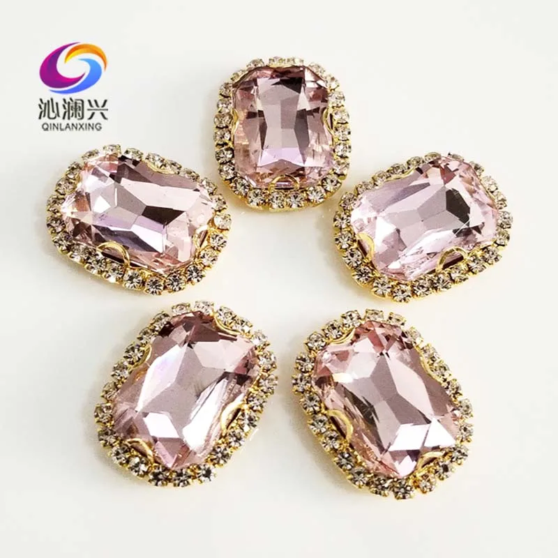 Gold bottom Pink Rectangle shape top quality glass crystal buckle,sew on rhinestones for diy jewelry accessories SWCBG10
Gold bottom Pink Rectangle shape top quality glass crystal buckle,sew on rhinestones for diy jewelry accessories SWCBG10