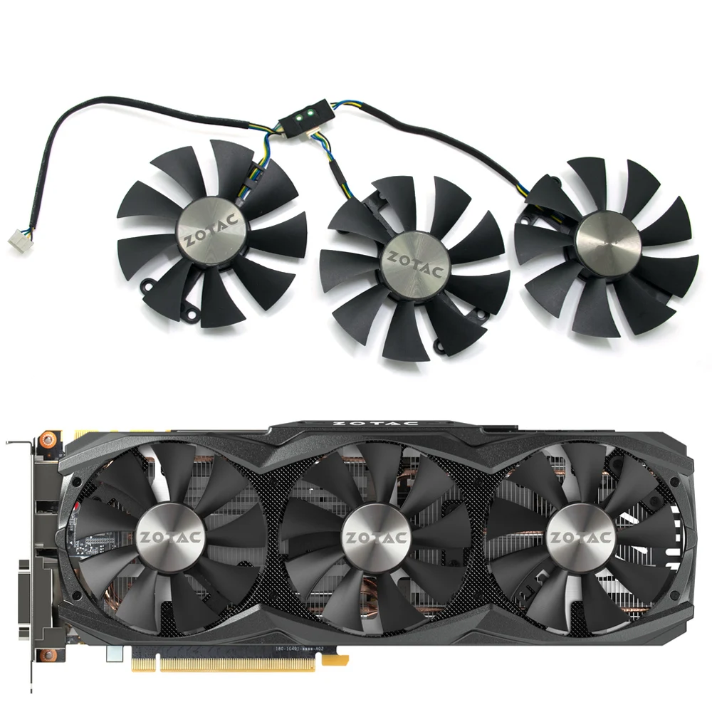 Кулер GA91S2U 4pin 85 мм для ZOTAC GTX980Ti 980 Ti AMP 6 ГБ GTX TITAN X arctistorm видеокарты вентиляторы