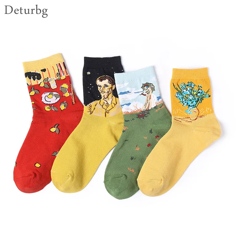 Retro Oil Painting Art Socks Cotton Women Van Gogh Socks Casual Funny Cool Mid Tube Happy Socks Sokken Winter NW20 Dropshipping
Retro Oil Painting Art Socks Cotton Women Van Gogh Socks Casual Funny Cool Mid Tube Happy Socks Sokken Winter NW20 Dropshipping
