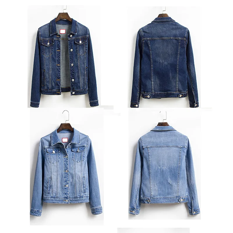 Spring and autumn denim jacket for women's wear Oversized vintage denim jacket Long-sleeved lapel denim coat in solid color
Spring and autumn denim jacket for women's wear Oversized vintage denim jacket Long-sleeved lapel denim coat in solid color