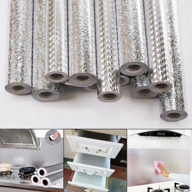 Multifunctional Kitchen Wall Sticker Aluminum Foil Waterproof Removable Self Adhesive Oil Proof Wallpaper Wall Sticker LXY9 ST05
Multifunctional Kitchen Wall Sticker Aluminum Foil Waterproof Removable Self Adhesive Oil Proof Wallpaper Wall Sticker LXY9 ST05