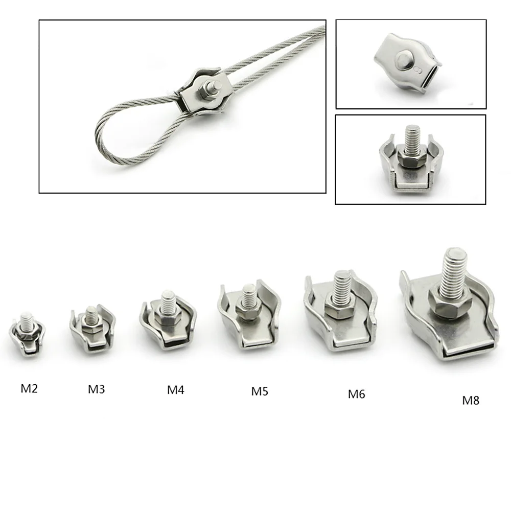 10PCS M2-M10 Wire Rope Clip Clamp Cable Galvanised Steel Connect Fixing Stainless Steel Simplex Post Cable Clamp Wirerope Clips
10PCS M2-M10 Wire Rope Clip Clamp Cable Galvanised Steel Connect Fixing Stainless Steel Simplex Post Cable Clamp Wirerope Clips