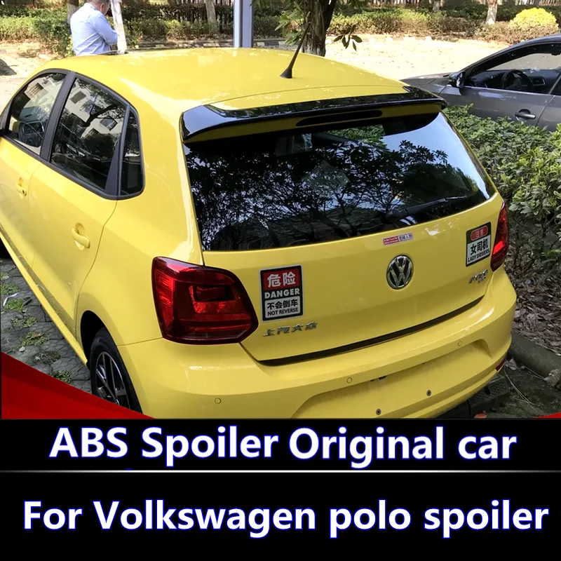 Для VW Polo 2010-2016 Спойлер ABS Материал заднего крыла автомобиля праймер цвет polo задний