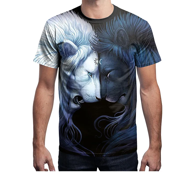 2019 European American Fashion Lion 3D Digital Printing Women Short-Sleeved T-Shirt B Summer Tee Short Sleeve Men Tops O-neck
2019 European American Fashion Lion 3D Digital Printing Women Short-Sleeved T-Shirt B Summer Tee Short Sleeve Men Tops O-neck