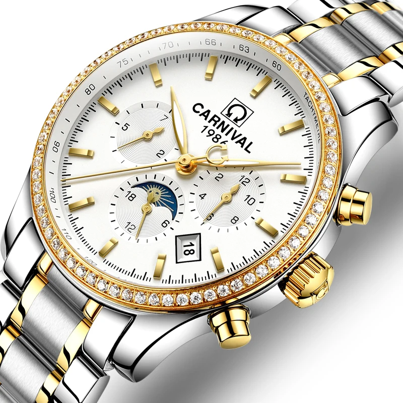 Switzerland Carnival Brand Luxury Men Watches Automatic Self-wind Watch Men Sapphire reloj hombre Luminous relogio clock C8736-3
Switzerland Carnival Brand Luxury Men Watches Automatic Self-wind Watch Men Sapphire reloj hombre Luminous relogio clock C8736-3