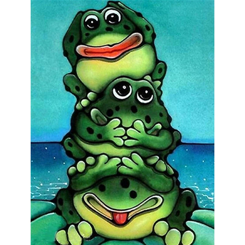 5D DIY Full Drill Round Diamond Painting Diamond Embroidery Three Cartoon Frogs Pattern Mosaic Cross Stitch Stickers
5D DIY Full Drill Round Diamond Painting Diamond Embroidery Three Cartoon Frogs Pattern Mosaic Cross Stitch Stickers
