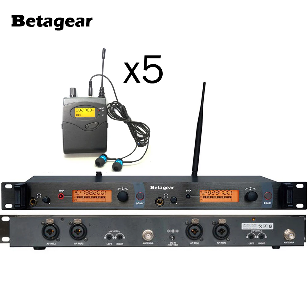 Betagear UHF внутриканальная беспроводная система мониторинга сцены с наушниками-вкладышами 5 приемников Музыкальные инструменты студийная зву...
Betagear UHF внутриканальная беспроводная система мониторинга сцены с наушниками-вкладышами 5 приемников Музыкальные инструменты студийная зву...