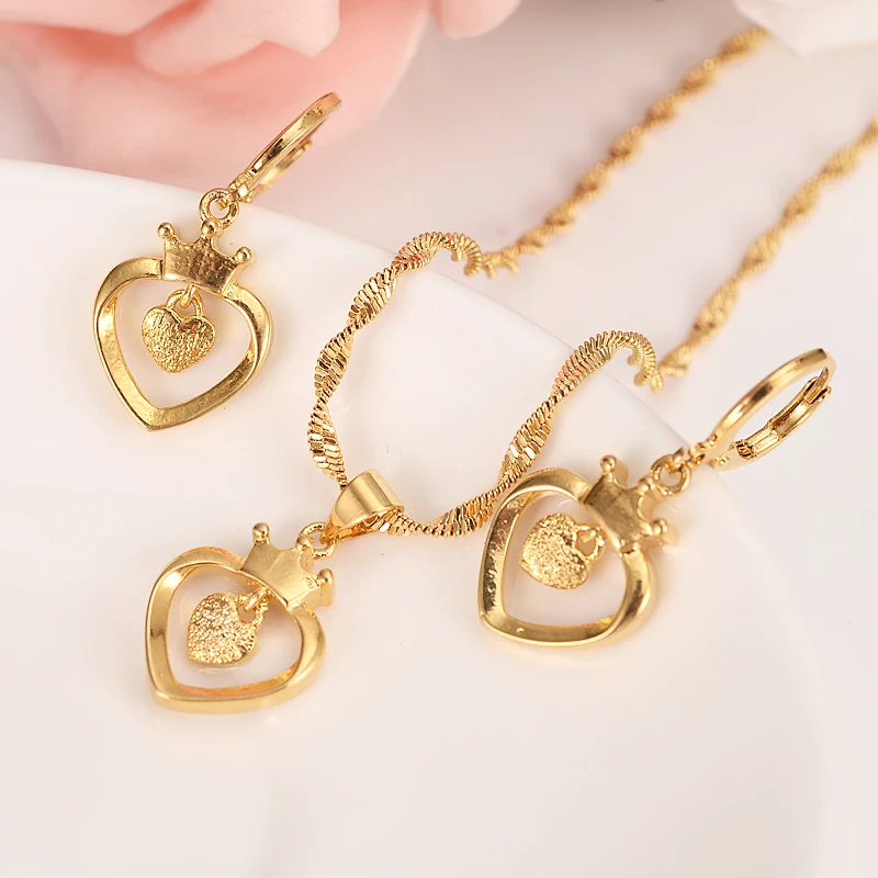 gold Necklace Earring Set Women Party Gift Dubai love heart crownJewelry Sets bridal party gift DIY charms girls kid Jewelry
gold Necklace Earring Set Women Party Gift Dubai love heart crownJewelry Sets bridal party gift DIY charms girls kid Jewelry