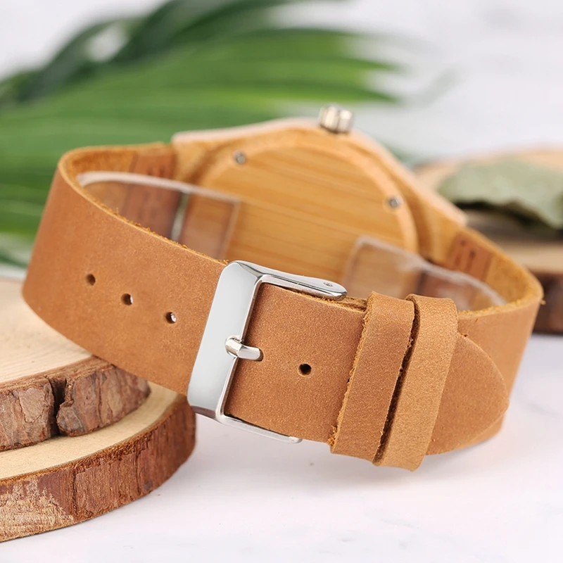 YISUYA Minimalist Women Watches Wood Bamboo Craving Arabic Numerals Creative Wristwatches Leather Band Quartz Watch Hours Gifts
YISUYA Minimalist Women Watches Wood Bamboo Craving Arabic Numerals Creative Wristwatches Leather Band Quartz Watch Hours Gifts