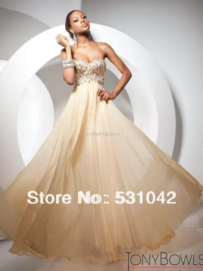 cheap-Wholesale Strapless Beaded Crystal Sweetheart Full Length Long Formal Evening Prom gowns Pageant Gown TY050 | Свадьбы и