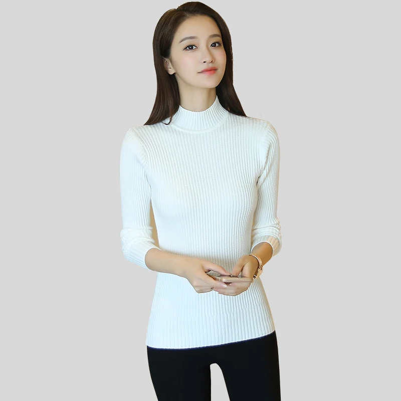 Spring half high collar sweater, female body, slim body, short head, black knitted primer, female spring and autumn.
Spring half high collar sweater, female body, slim body, short head, black knitted primer, female spring and autumn.
