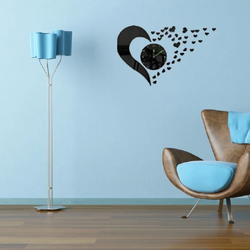 New DIY Modern Wall Clock Heart acrylic Saat Self adhesive Clock Reloj Duvar Saati Horloge Murale Home decor bedroom Watch Klok
New DIY Modern Wall Clock Heart acrylic Saat Self adhesive Clock Reloj Duvar Saati Horloge Murale Home decor bedroom Watch Klok