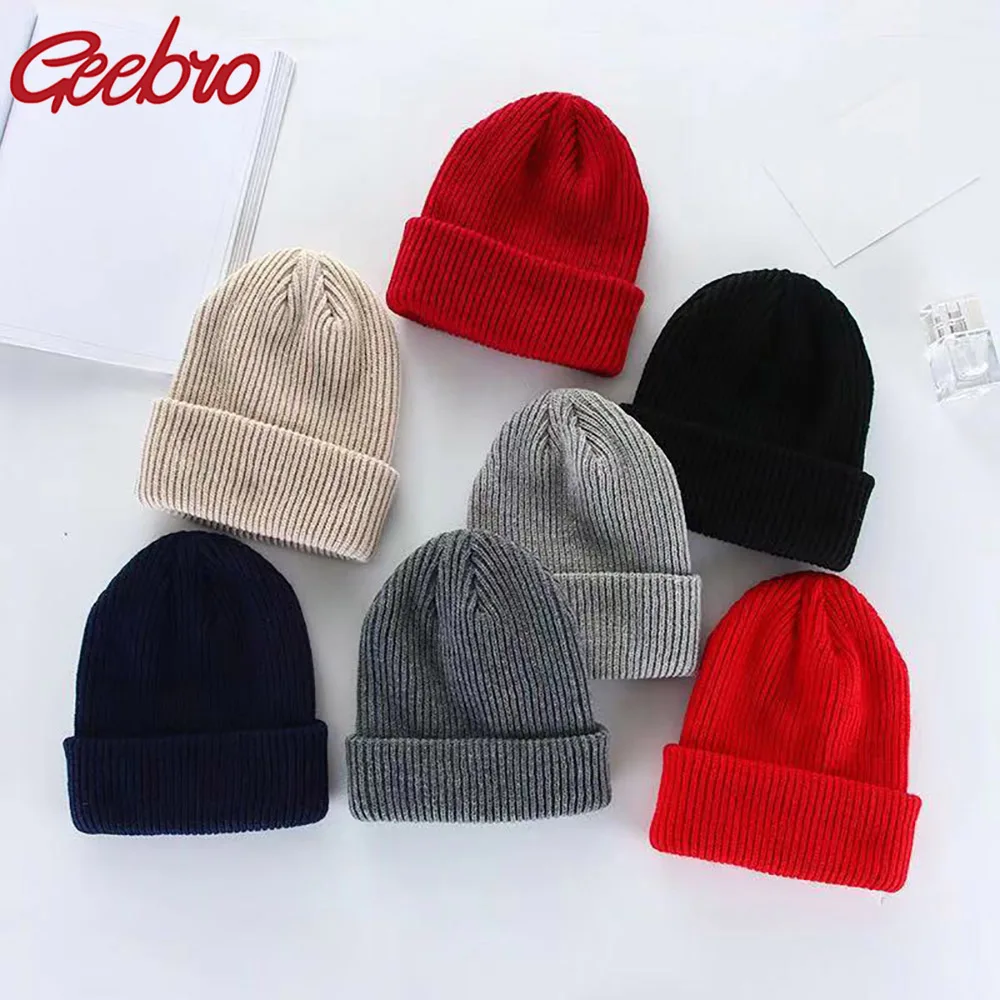 Geebro 2019 NEW Men Women Fashion Knit Baggy Beanie Oversize Winter Hat Ski Winter Knitted Cap Woman Solid Color Skullies Hat
Geebro 2019 NEW Men Women Fashion Knit Baggy Beanie Oversize Winter Hat Ski Winter Knitted Cap Woman Solid Color Skullies Hat