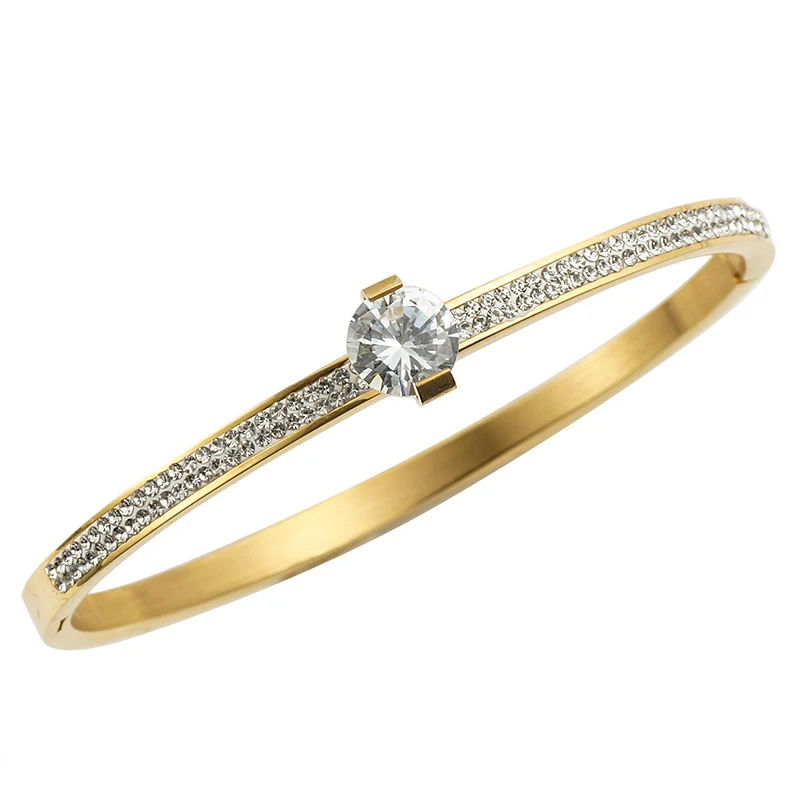 Luxury Stainless Steel Lover Bangles Bracelet for Women Open Cuff Bangle Gold Color Crystal CZ Bracelets Bangles Brand Jewelry
Luxury Stainless Steel Lover Bangles Bracelet for Women Open Cuff Bangle Gold Color Crystal CZ Bracelets Bangles Brand Jewelry