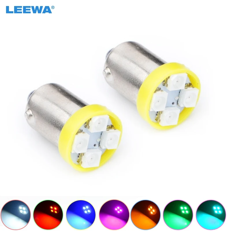 LEEWA 4pcs 7-Color BA9S T4W 1895 3528/1210 4SMD 4LED Car LED Light Dashboard Light Door Light 12V #CA2639
LEEWA 4pcs 7-Color BA9S T4W 1895 3528/1210 4SMD 4LED Car LED Light Dashboard Light Door Light 12V #CA2639