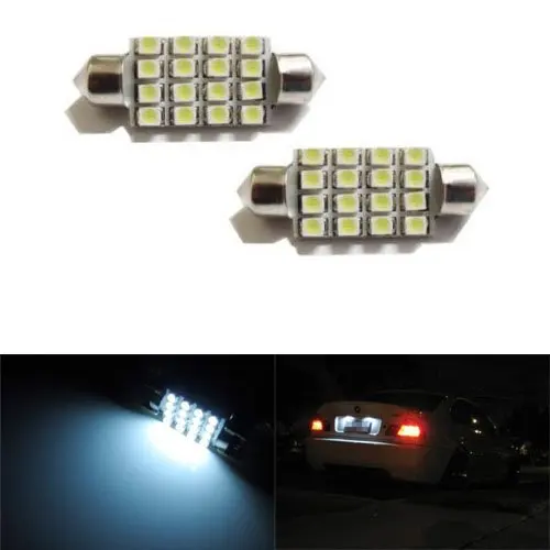 10Pcs 16-SMD 1.60" 39mm 6418 C5W LED License Plate Light Bulbs, White For Car License Plate Light Reading Doom Lamp
10Pcs 16-SMD 1.60" 39mm 6418 C5W LED License Plate Light Bulbs, White For Car License Plate Light Reading Doom Lamp