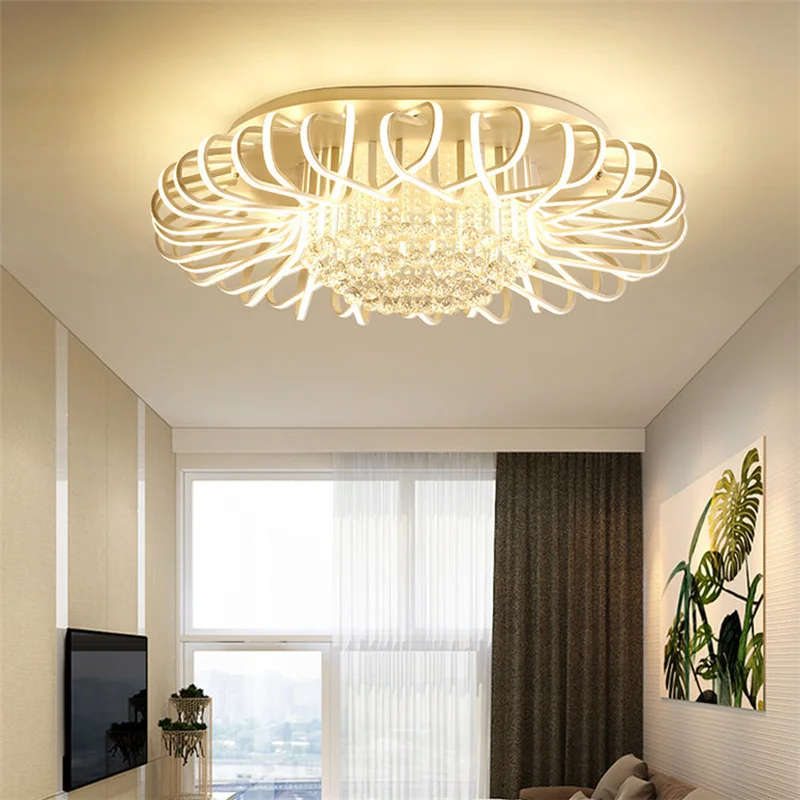Simple modern atmosphere round ceiling lamp warm romantic bedroom creative personality crystal lamp WF612317
Simple modern atmosphere round ceiling lamp warm romantic bedroom creative personality crystal lamp WF612317