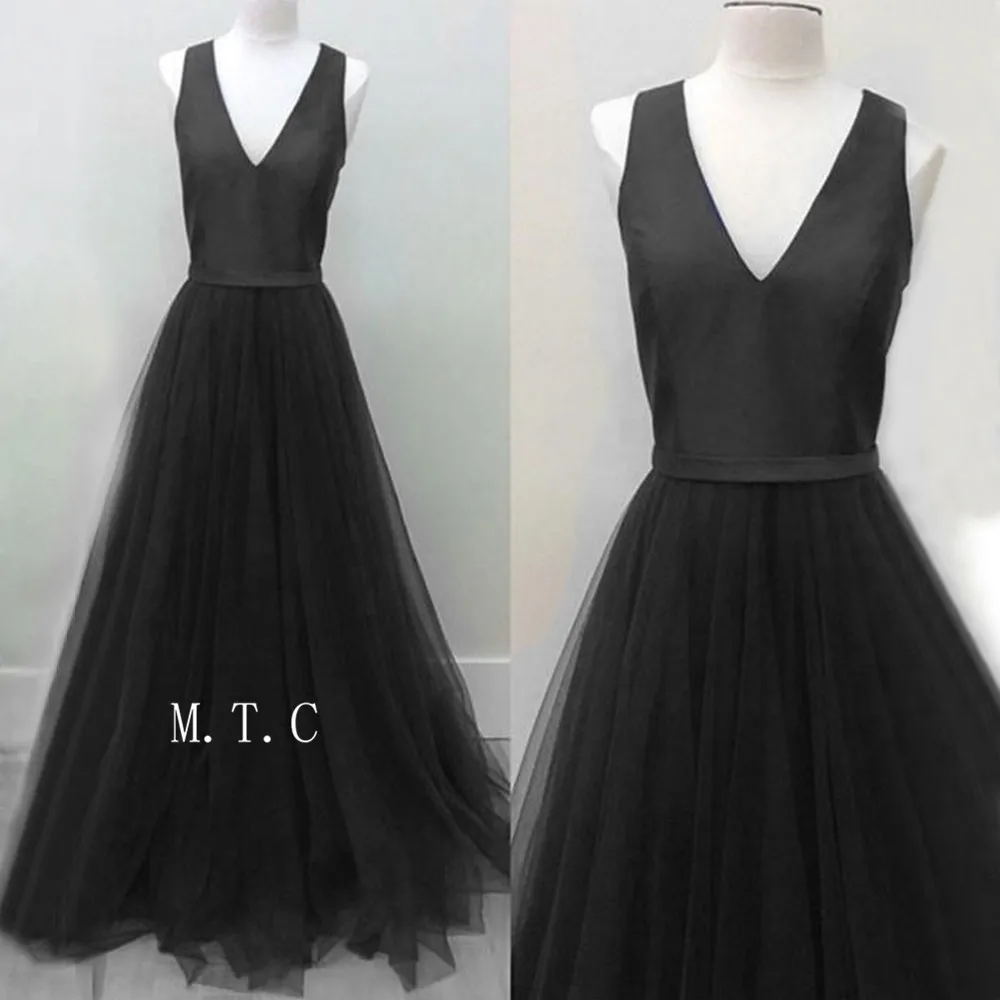 Black Tulle Long Evening Dress V Neck A Line Floor Length High Quality Prom Gowns 2019 Hot Selling Women Occasion Dresses Cheap
Black Tulle Long Evening Dress V Neck A Line Floor Length High Quality Prom Gowns 2019 Hot Selling Women Occasion Dresses Cheap