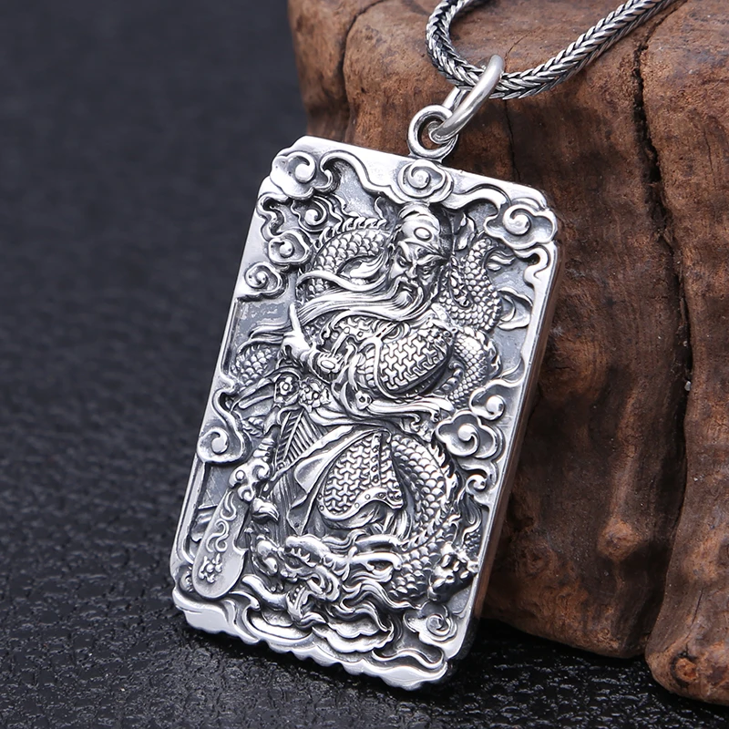 Ethnic style 990 sterling silver pendant Charm Vintage men's fashion jewelry Chinese historical figure Guan Gong Pendant
Ethnic style 990 sterling silver pendant Charm Vintage men's fashion jewelry Chinese historical figure Guan Gong Pendant