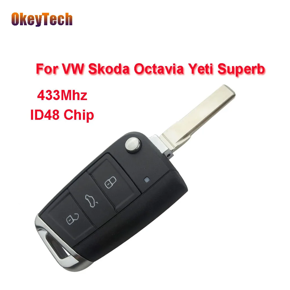 Дистанционный ключ OkeyTech для VW 433 МГц ID48 чип складной для VW Skoda Octavia Yeti Superb 5G6959753AG БЕСКЛЮЧЕВОЙ вход для автомобиля 3 кнопки
Дистанционный ключ OkeyTech для VW 433 МГц ID48 чип складной для VW Skoda Octavia Yeti Superb 5G6959753AG БЕСКЛЮЧЕВОЙ вход для автомобиля 3 кнопки